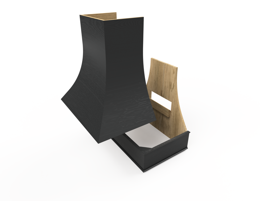 Kelsey with Steel Strapping Wood Range Hood