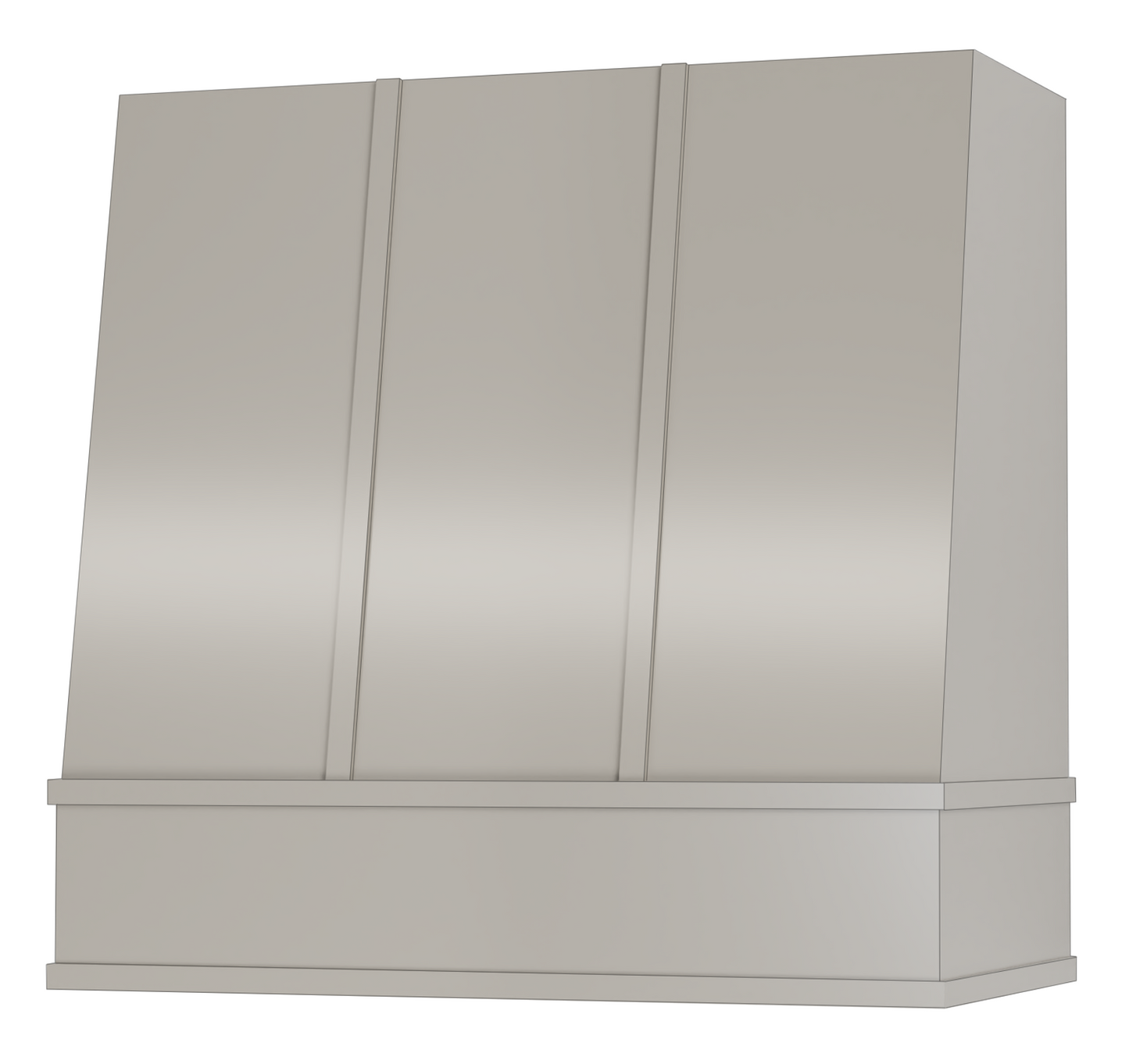FAST SHIP Blake Range Hood with Strapping - Flat Trim