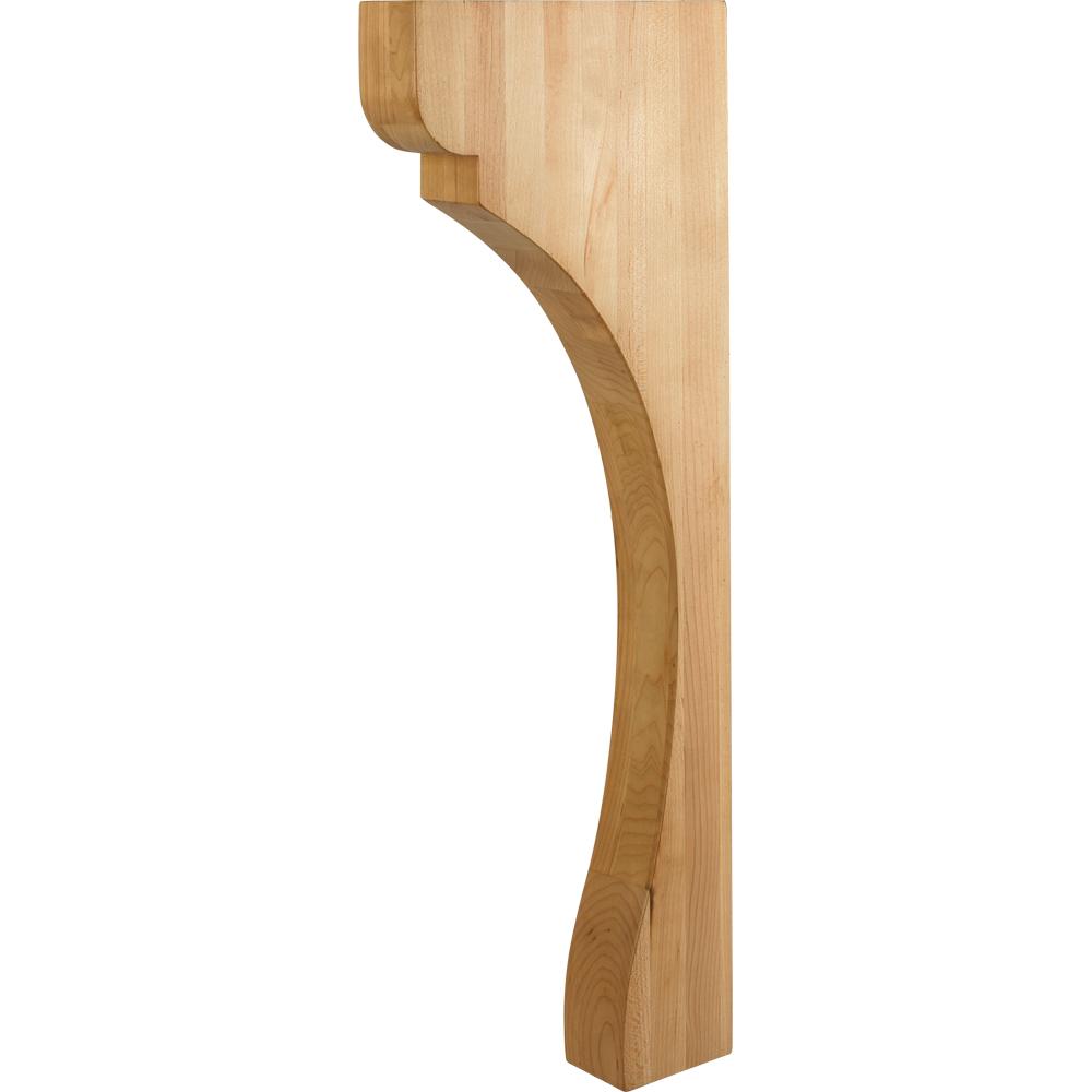 2" x 8" x 22" Transitional Vent Hood Corbel with Cove Design, 1 Pair