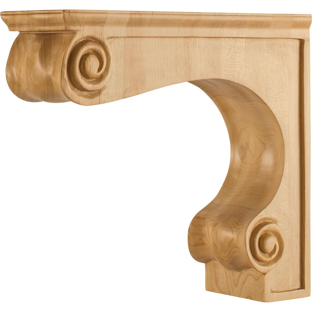 Traditional Range Hood Corbel 3-3/8"W x 10"D x 9"H, 1 Pair