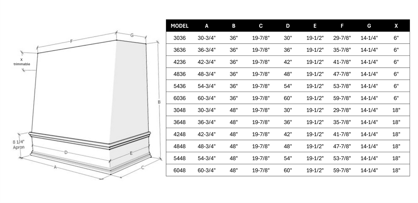 Blake with Steel Strapping Wood Range Hood