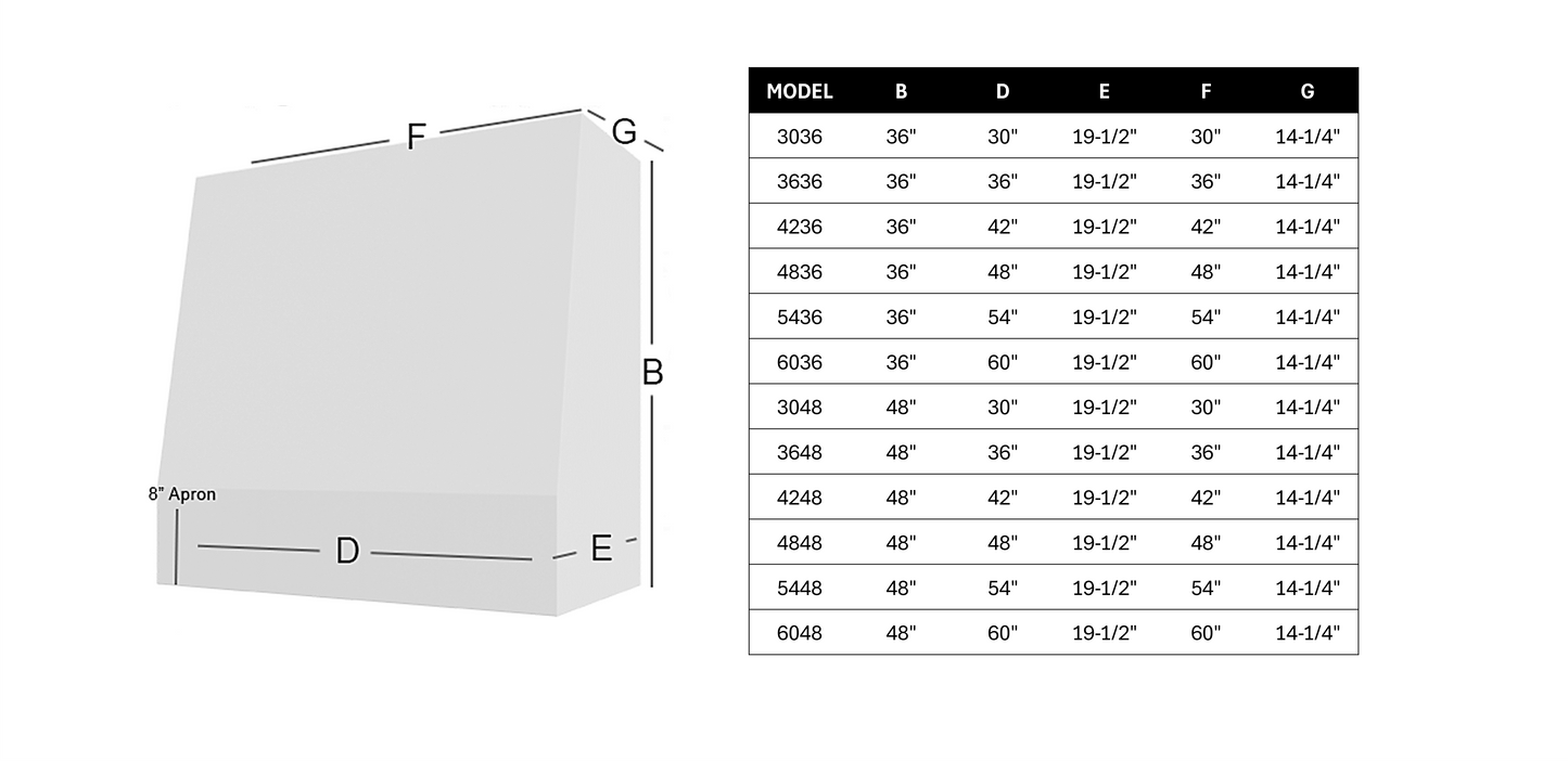 Blake Modern Wood Range Hood
