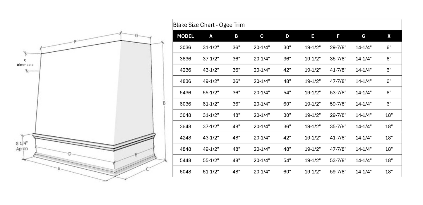 Blake with Strapping Wood Range Hood