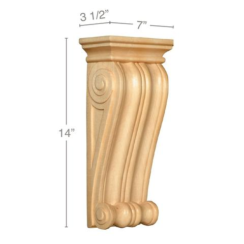 14" Lg Classic Corbel, 1 Pair