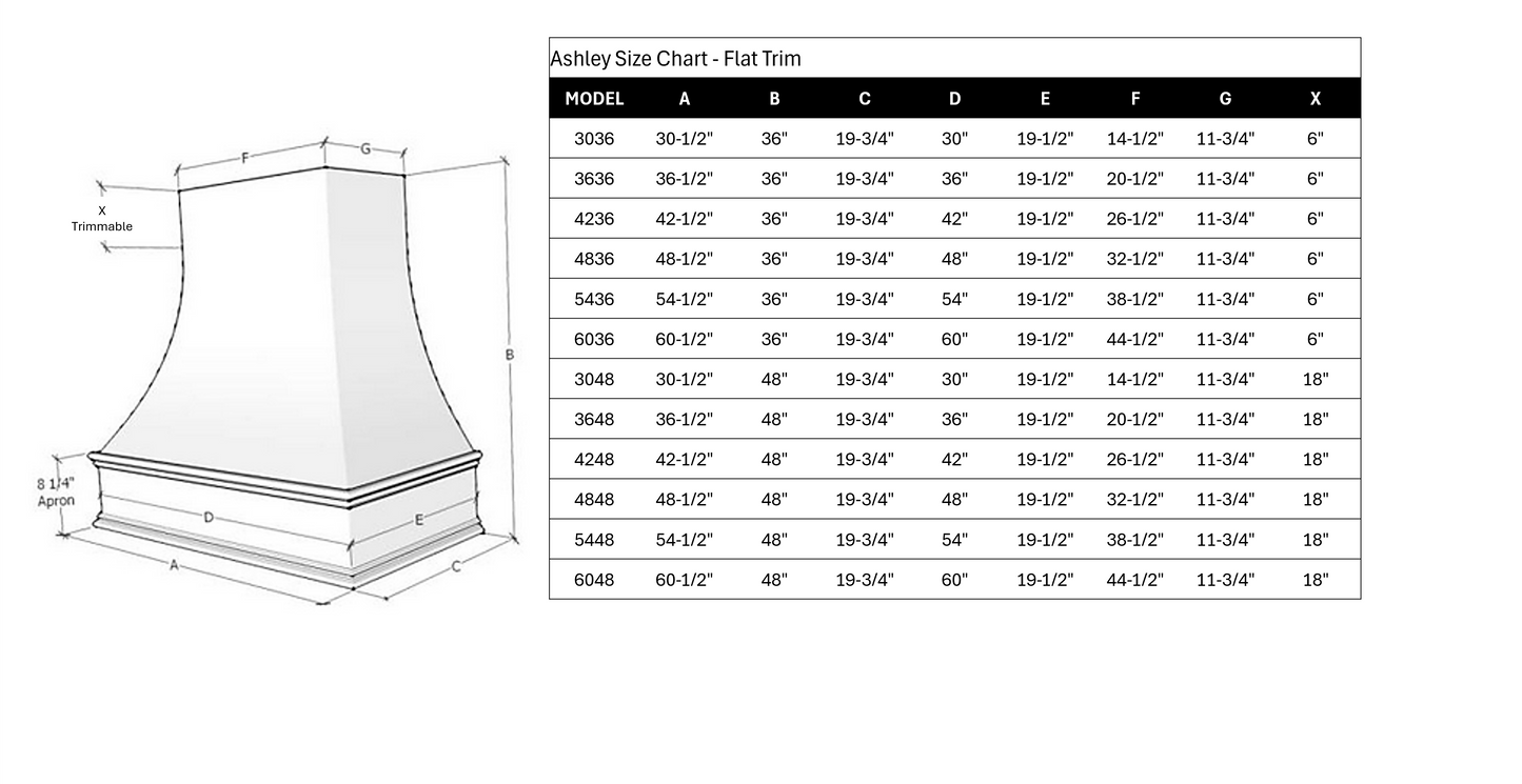 Ashley Wood Range Hood with Corbels