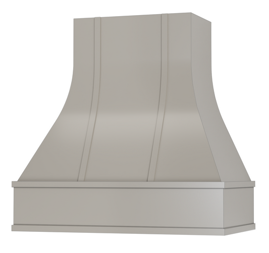 FAST SHIP Ashley Range Hood with Strapping - Flat Trim