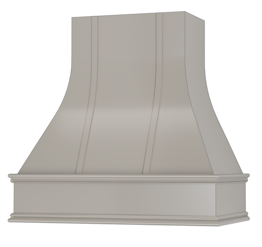 FAST SHIP Ashley Range Hood with Strapping - Ogee Trim