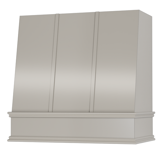 FAST SHIP Blake Range Hood with Strapping - Ogee Trim