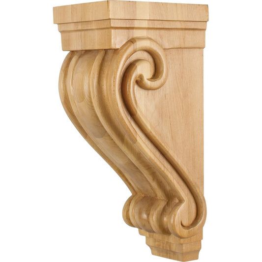 Medium Traditional Wood Corbel 5" x 6-3/4" x 14", 1 Pair