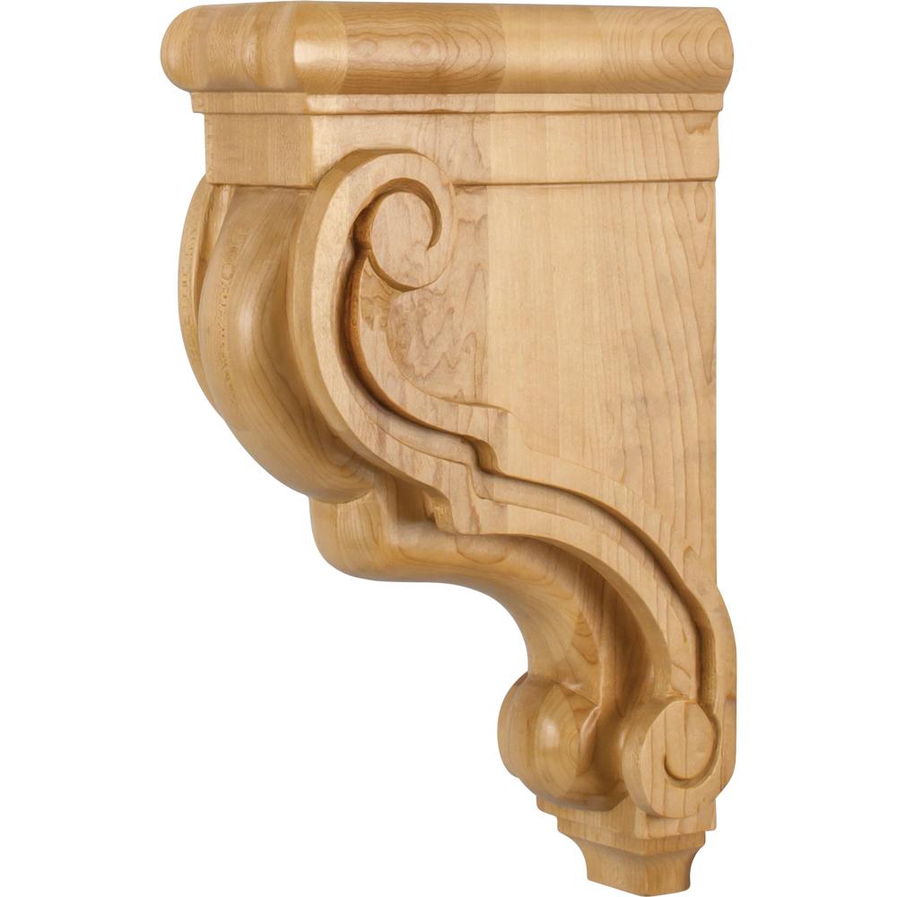 Traditional Wood Bar Bracket Corbel 3-3/8" x 7-3/4" x 13", 1 Pair