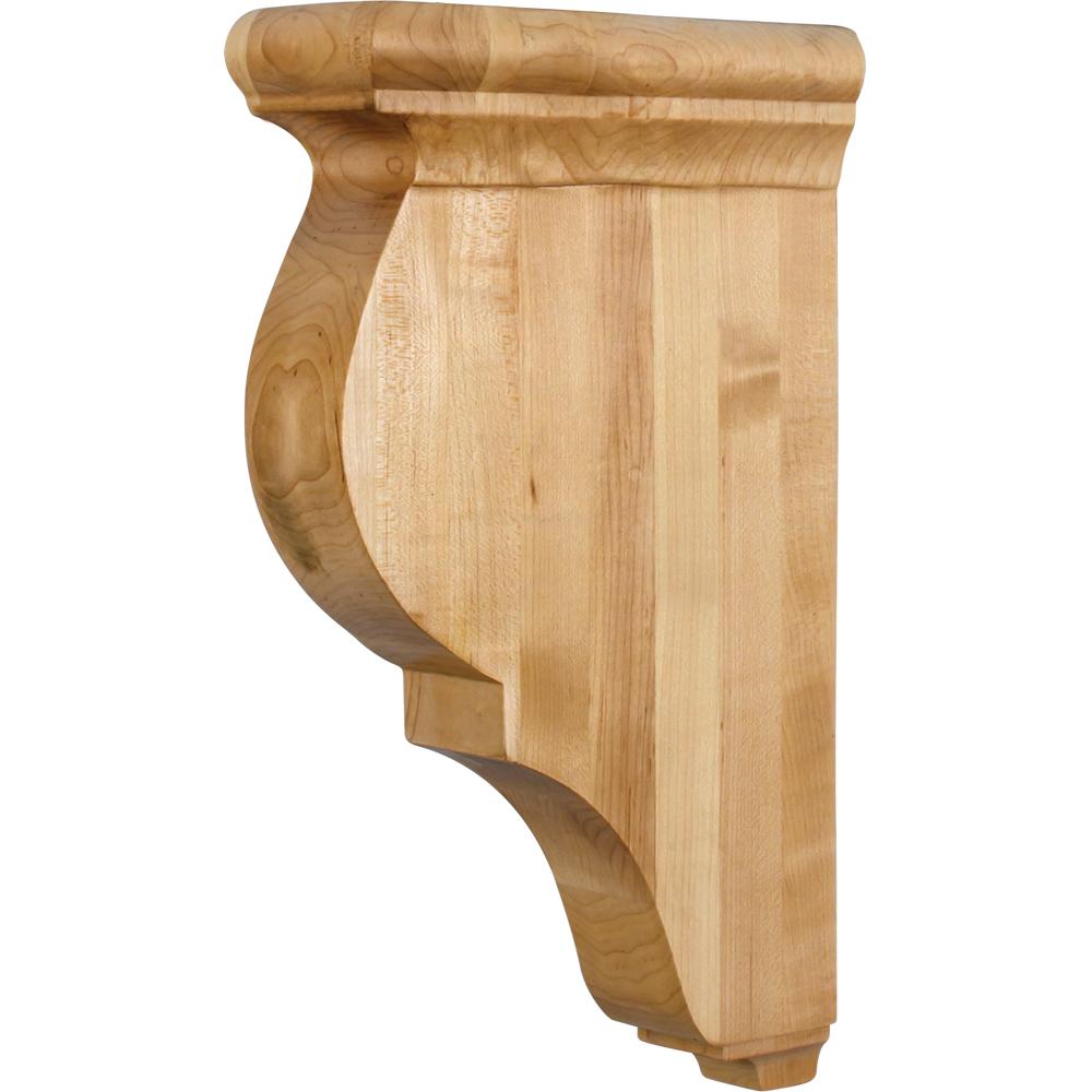 Traditional Wood Bar Bracket Corbel   3" x 8-1/2" x 14", 1 Pair