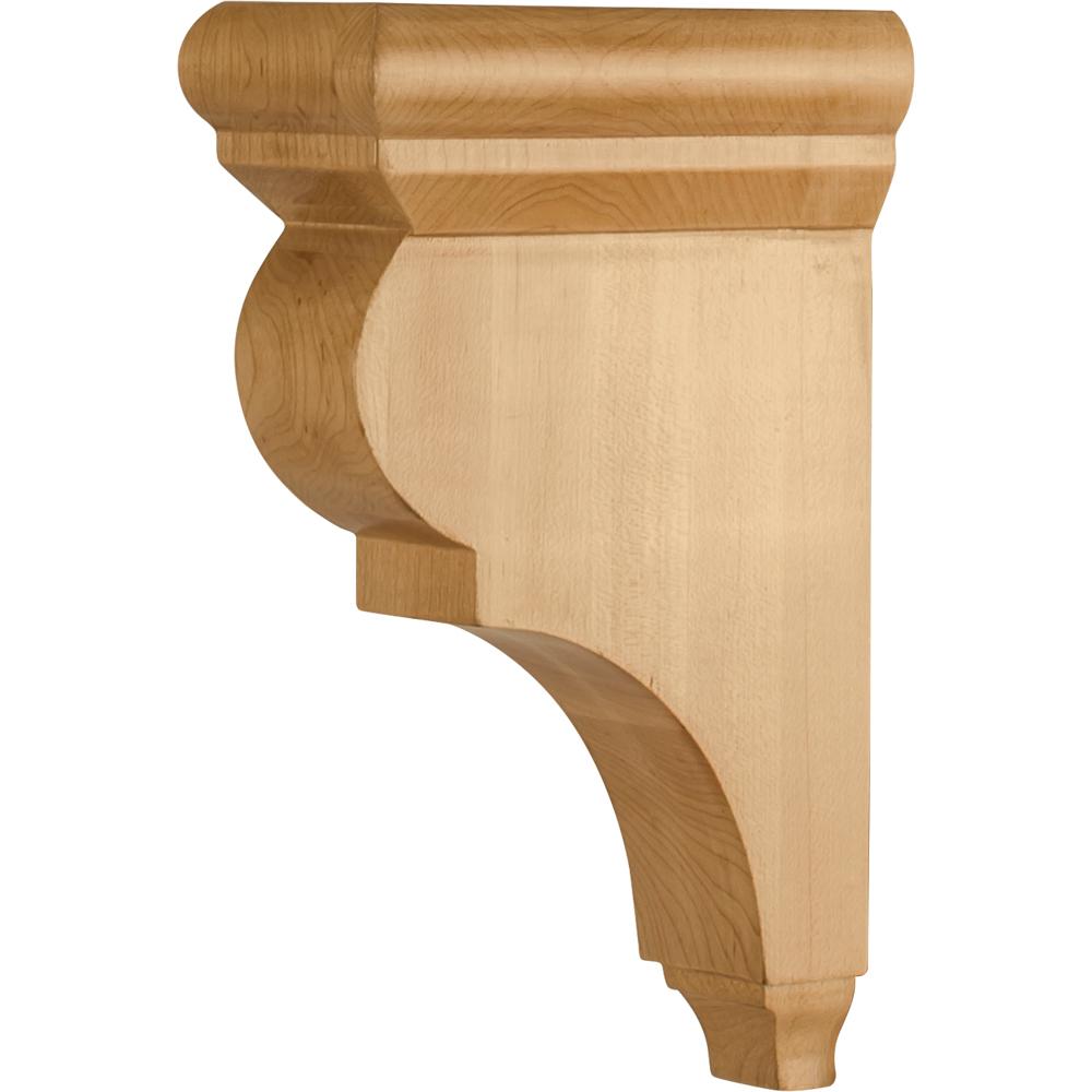 Traditional Wood Bar Bracket Corbel 3" x 6-1/2" x 10", 1 Pair