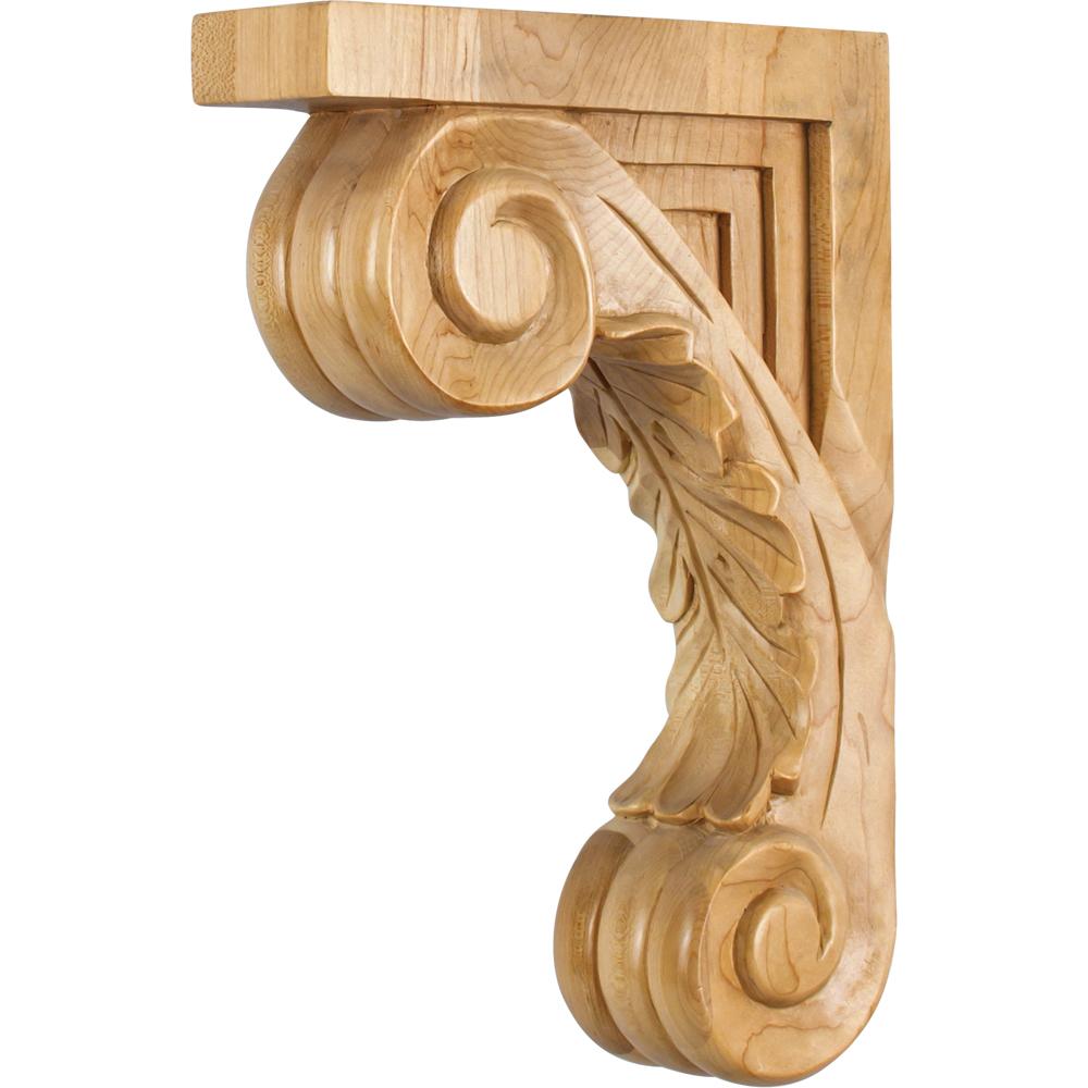 Carved Wood Bar Bracket Corbel 2-5/8" x 9" x 13-1/8", 1 Pair