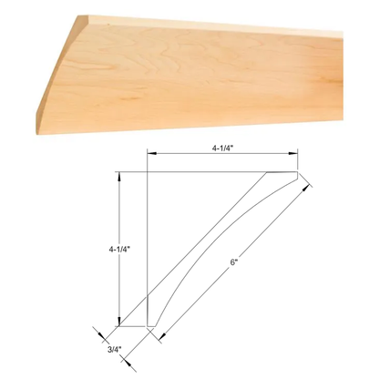 3-PACK Jumbo Cove Crown Molding - 4-1/4" Install Height