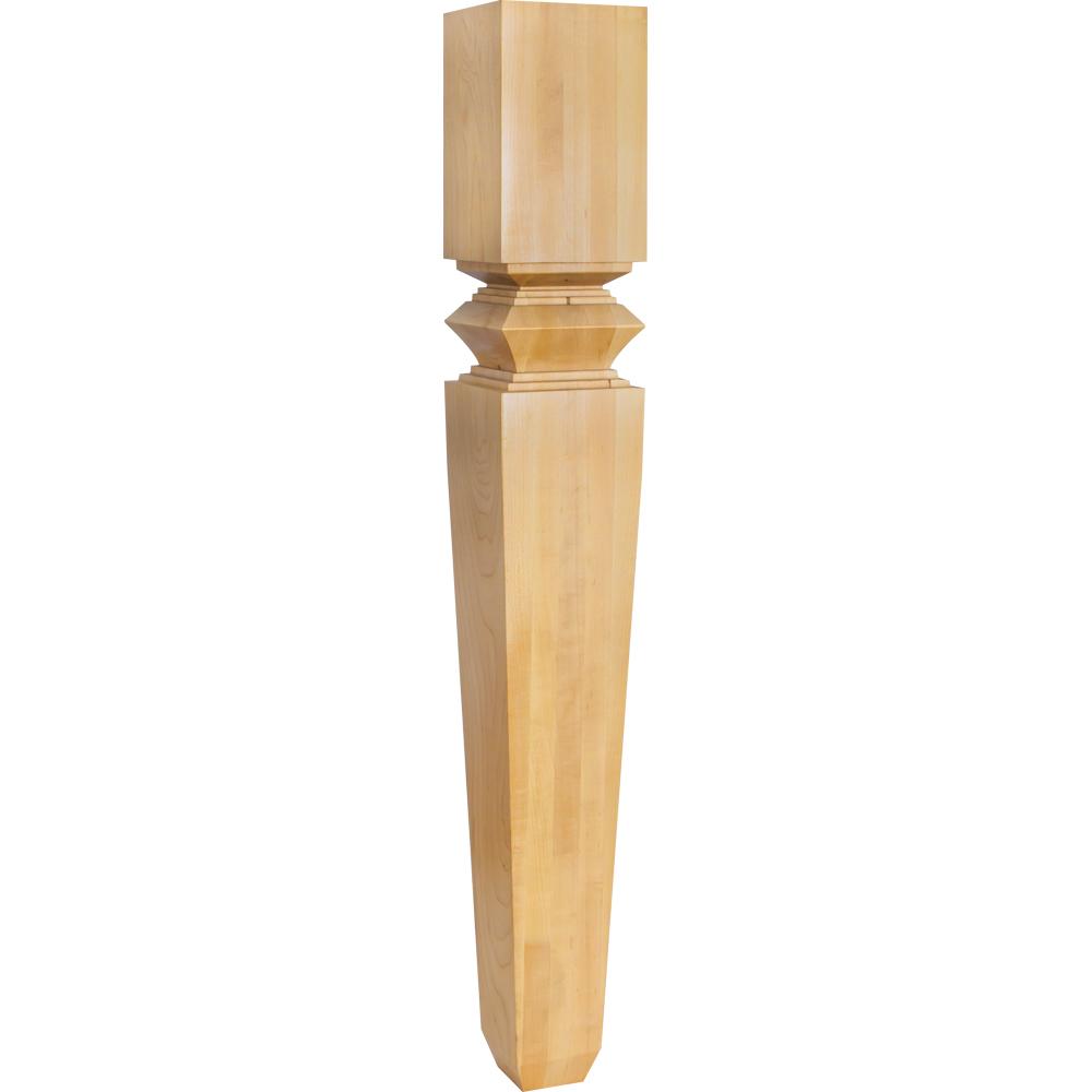 Modern Classic Wood Post (Island Leg) 35-1/2" Tall x 5" Square