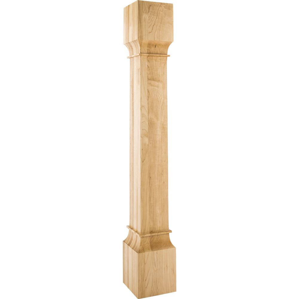 Modern Wood Post 42" Tall x Width - 6" Square