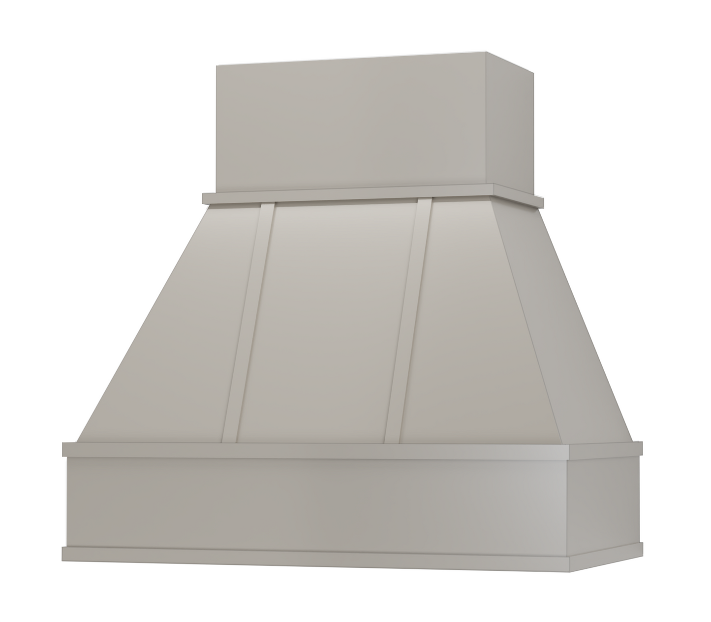 FAST SHIP Riley Range Hood with Strapping - Flat Trim