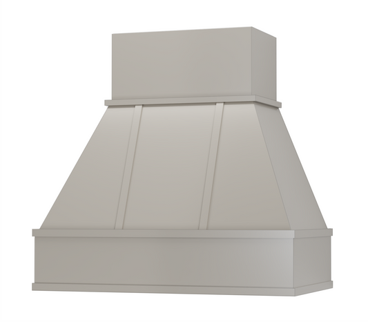 FAST SHIP Riley Range Hood with Strapping - Flat Trim