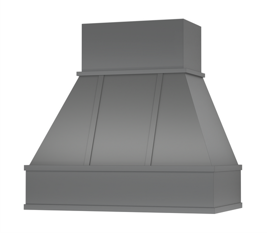 Riley with Wood Strapping Range Hood - Flat Trim