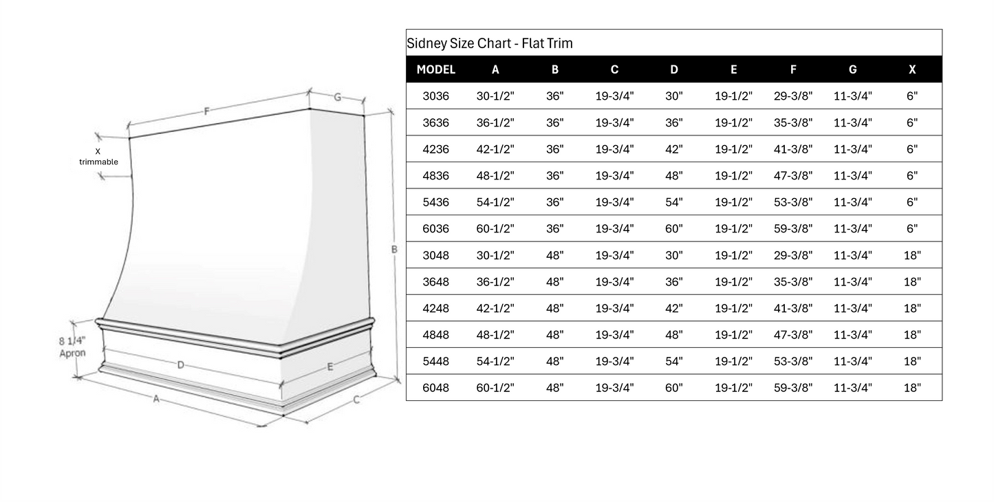 Sidney Wood Range Hood