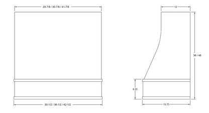 FAST SHIP Sidney Range Hood - Flat Trim
