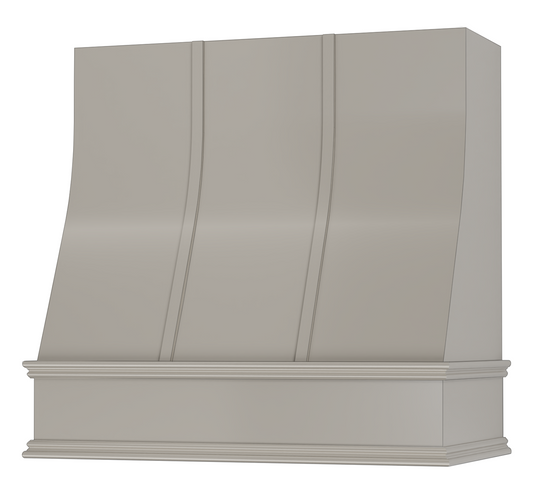 FAST SHIP Sidney Range Hood with Strapping - Ogee Trim