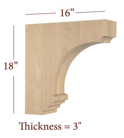 Ashley Wood Range Hood with Corbels - Ogee Trim