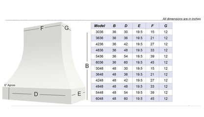 Ashley Modern Wood Range Hood