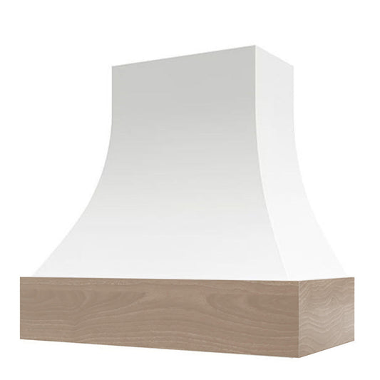 Ashley Wood Range Hood with White Oak Apron