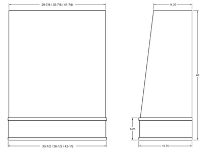 FAST SHIP Blake Range Hood - Flat Trim