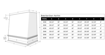 FAST SHIP Blake Range Hood - Flat Trim