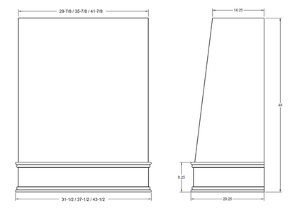 FAST SHIP Blake Range Hood with Strapping - Ogee Trim