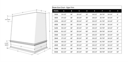 Blake with Strapping Wood Range Hood