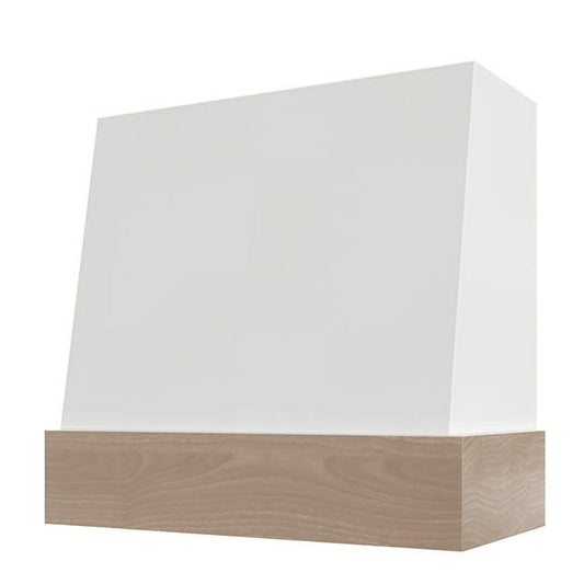 Blake Wood Range Hood with White Oak Apron