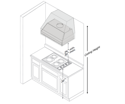 FAST SHIP Riley Range Hood - Ogee Trim