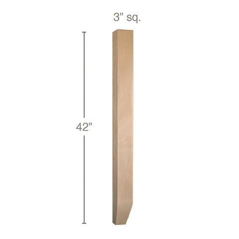 Contemporary Square Bar Column 42" Tall x 3" Square