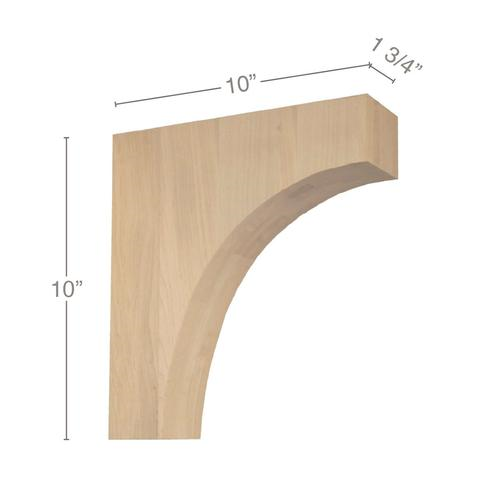 10" Contemporary Overhang Bar Bracket Corbel, 1 Pair