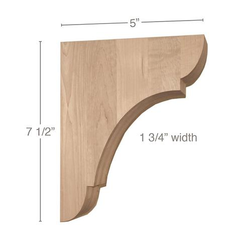 7 1/2" Classic Small Bar Bracket Corbel, 1 Pair