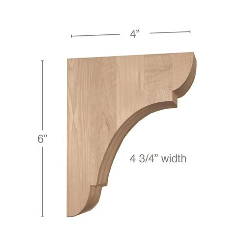 6" Classic Ex Small Bar Bracket Corbel, 1 Pair