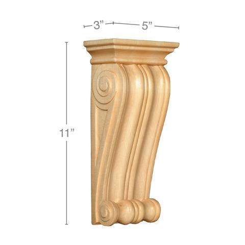 11" Med Classic Corbel, 1 Pair