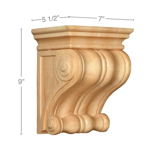 9" Sm Classic Corbel, 1 Pair