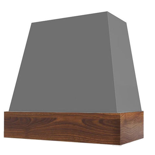 Kelsey Wood Range Hood with Walnut Apron