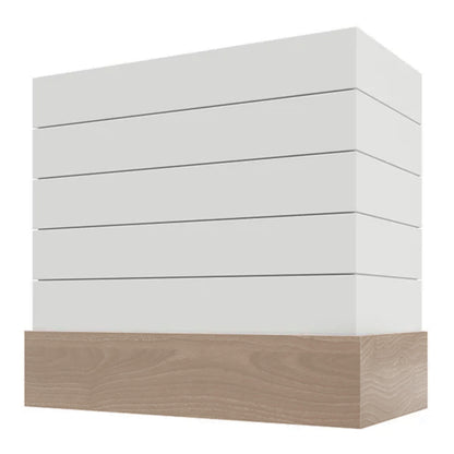 Mason Shiplap with White Oak Trim Wood Range Hood