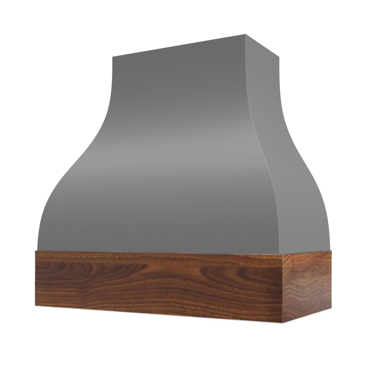 Parker Wood Range Hood with Walnut Apron