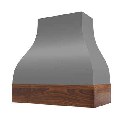 Parker Wood Range Hood with Walnut Apron