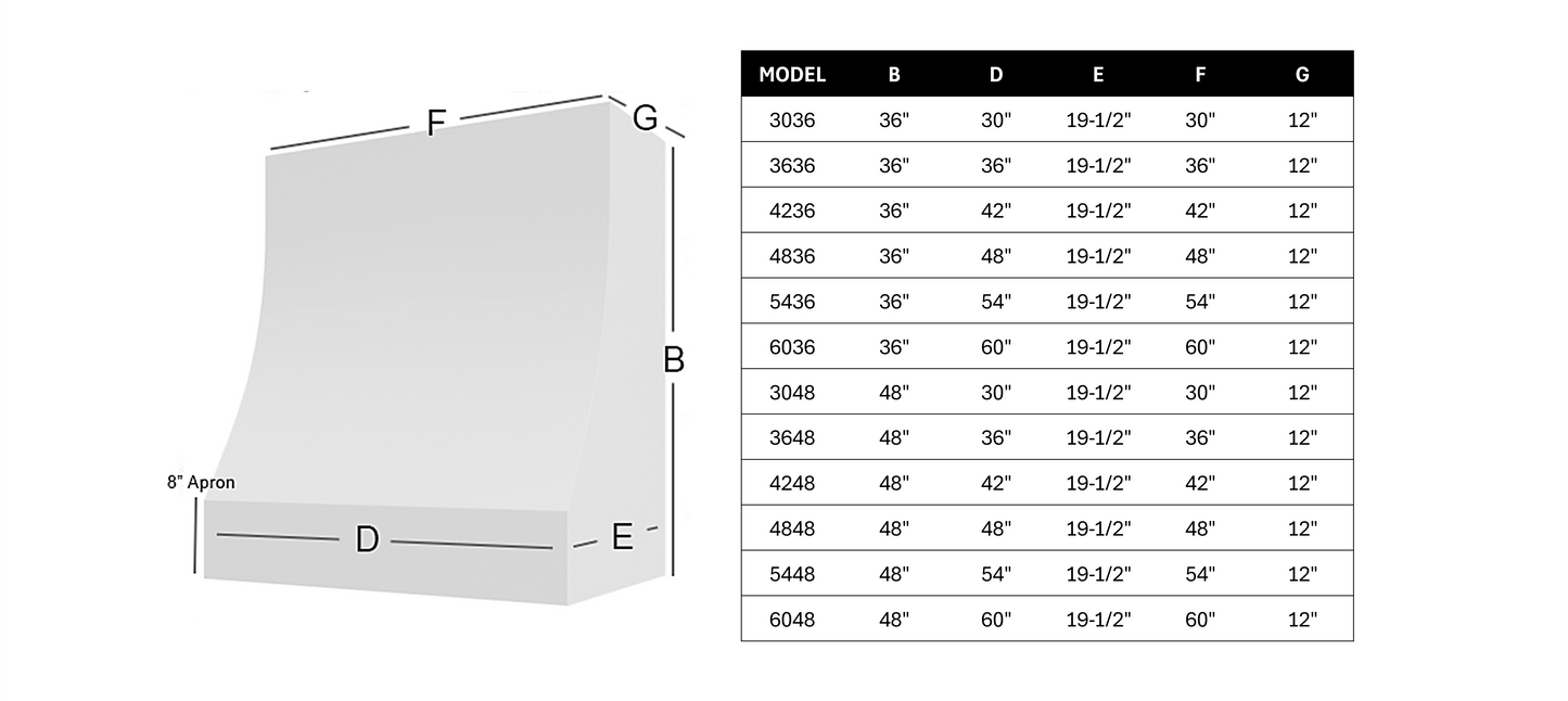 Sidney Modern Wood Range Hood