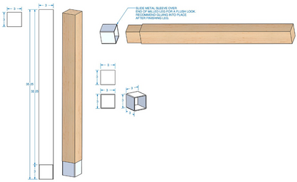 Sedgwick Post with Metal Sleeve