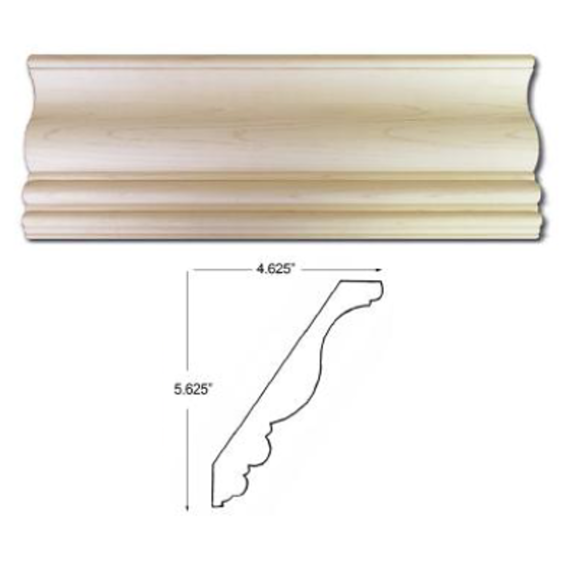 Jumbo Crown Molding - 5-5/8" Install Height