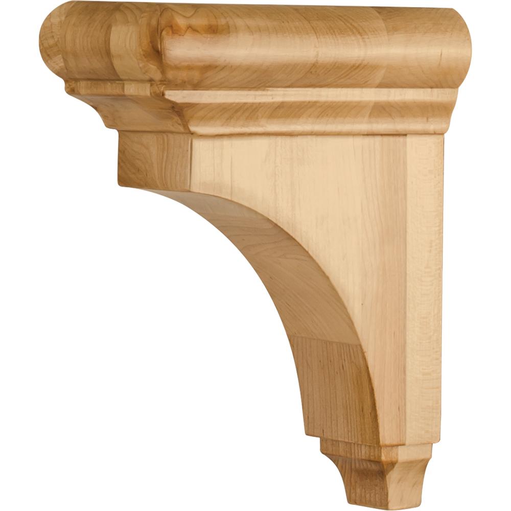 3" x 6-1/2" x 8" Transitional Corbel with Bullnose Cap and 1-1/2" Reveal, 1 Pair