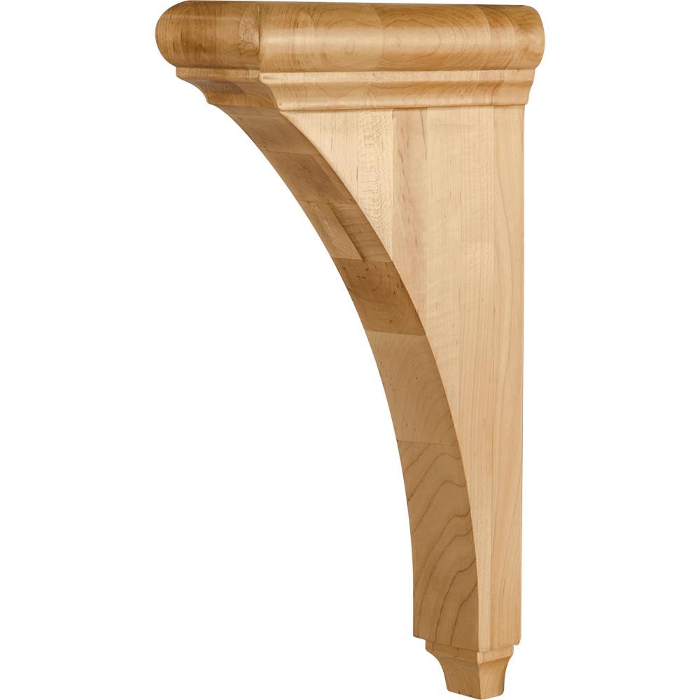 3" x 8" x 14" Transitional Corbel with Bullnose Cap and Cove Design, 1 Pair